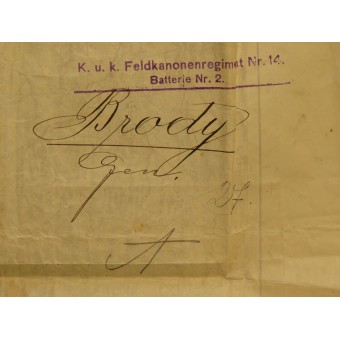 Carte austro-hongrois du Brody-Tarnopol 1: 400, K.u.K Feldkanonenregiment 14 №. Espenlaub militaria
